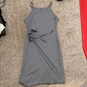 Amazon Monochrome Striped Midi Dress